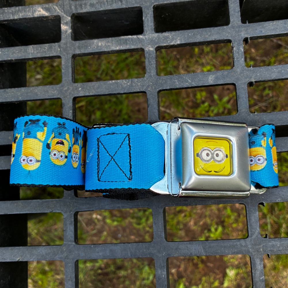 Buckle Down Despicable Me Minion Dave Face Unisex Buckle Belt Graphic Print 45"